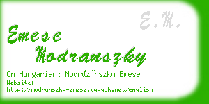 emese modranszky business card